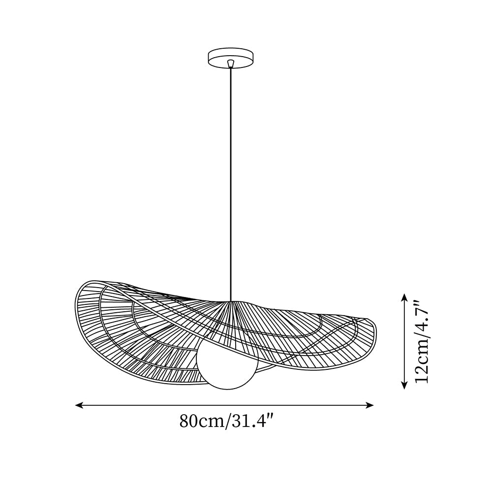 Bukolische Pendant Lamp Rattan Bloom - Letslighting