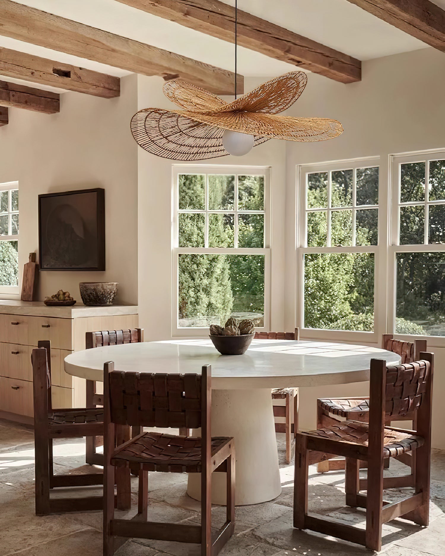 Bukolische Pendant Lamp Rattan Bloom - Letslighting