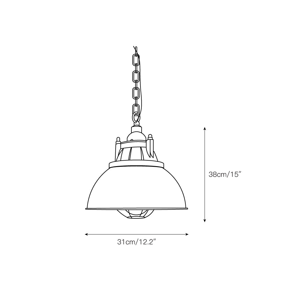 Celest Vintage Industrial Cage Glass Pendant Light - Letslighting