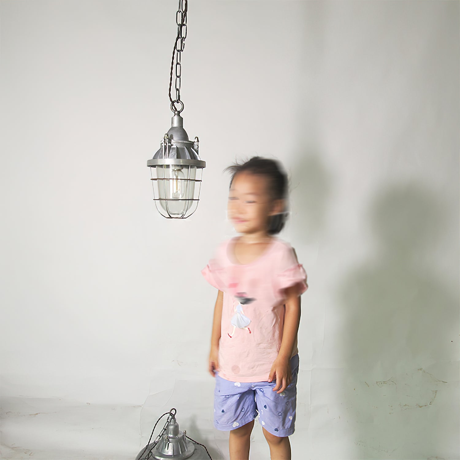 Celest Vintage Industrial Cage Glass Pendant Light - Letslighting