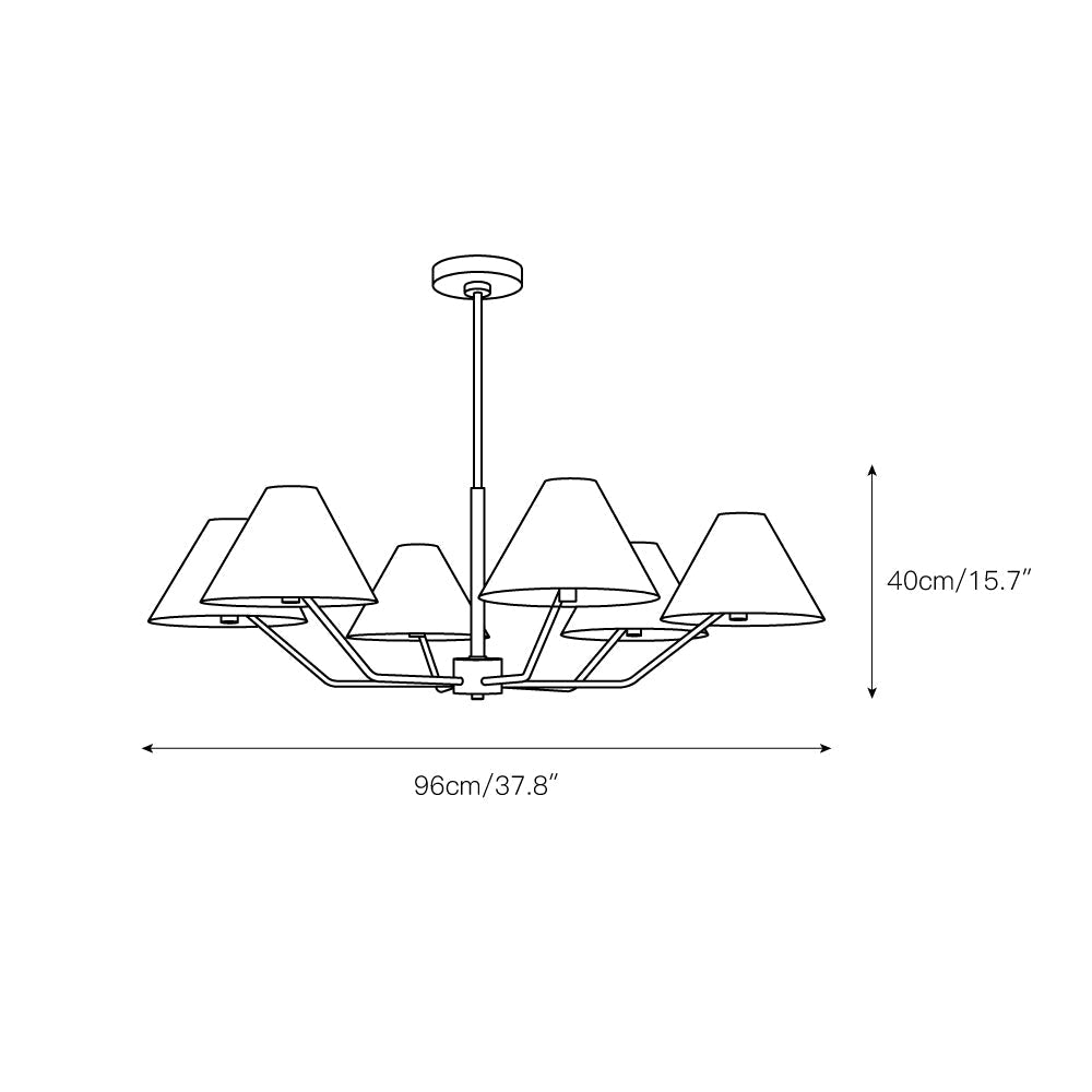 Vortex Traditional Vintage Industrial Fabric Chandelier - Letslighting