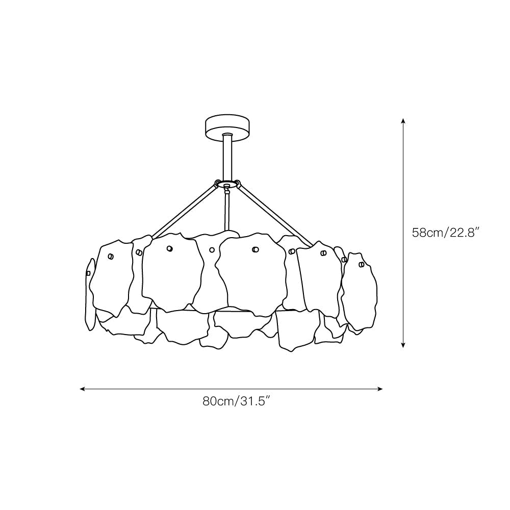 Cryon Postmodern Luxury Brass Alabaster Chandelier - Letslighting