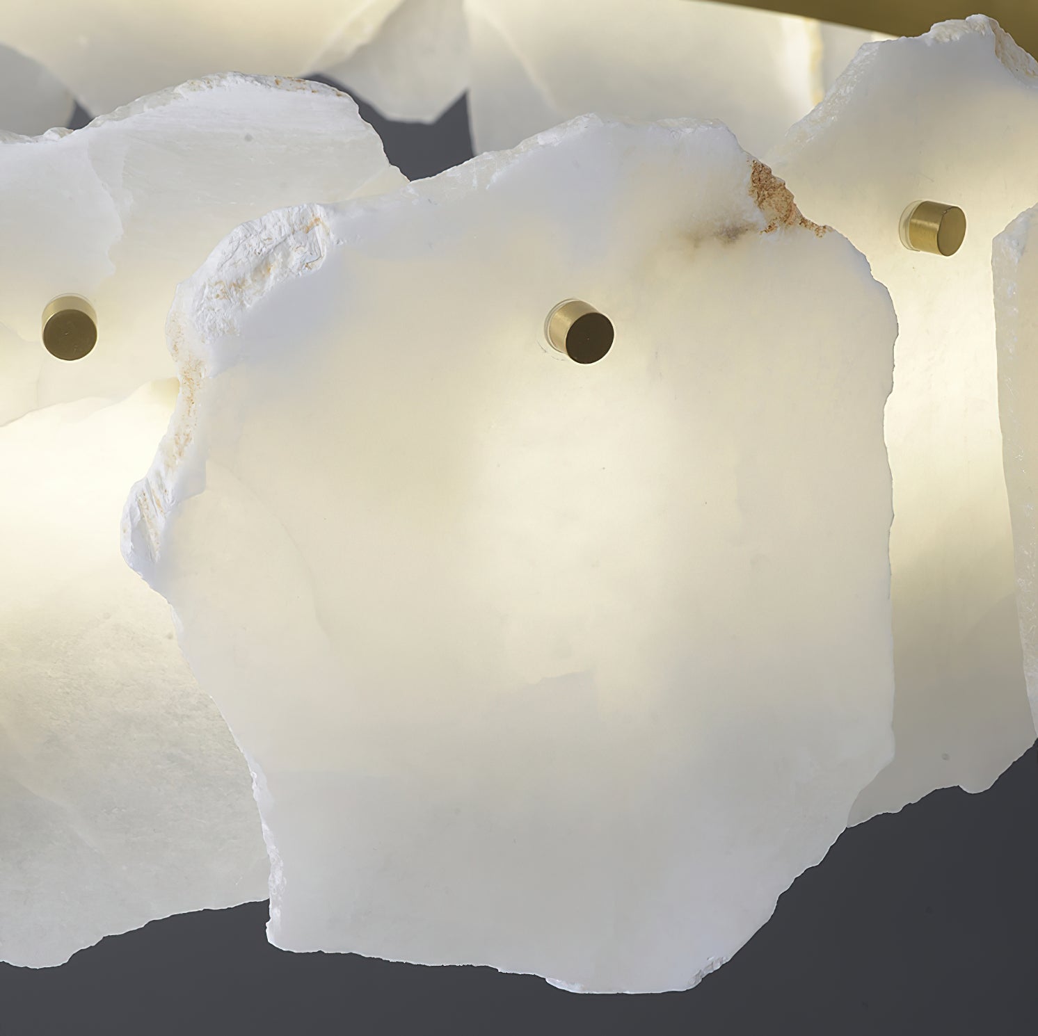 Cryon Postmodern Luxury Brass Alabaster Chandelier - Letslighting