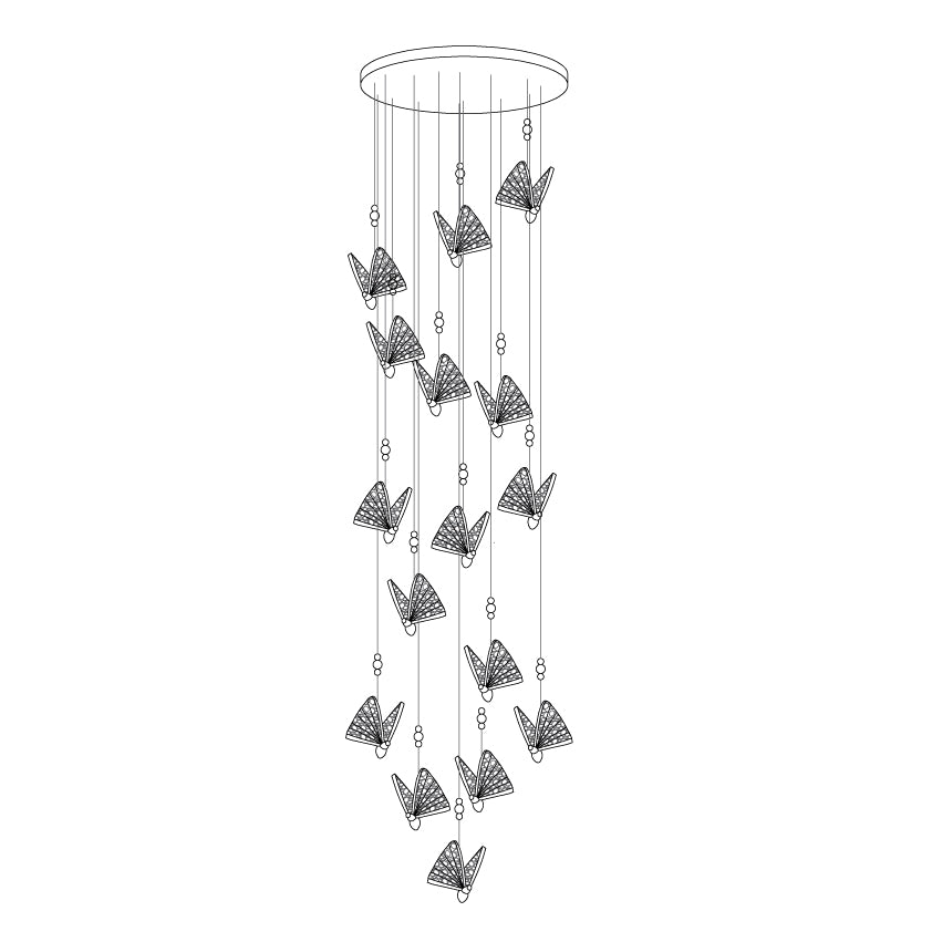 Lunora Modern Butterfly Pendant Light - Letslighting