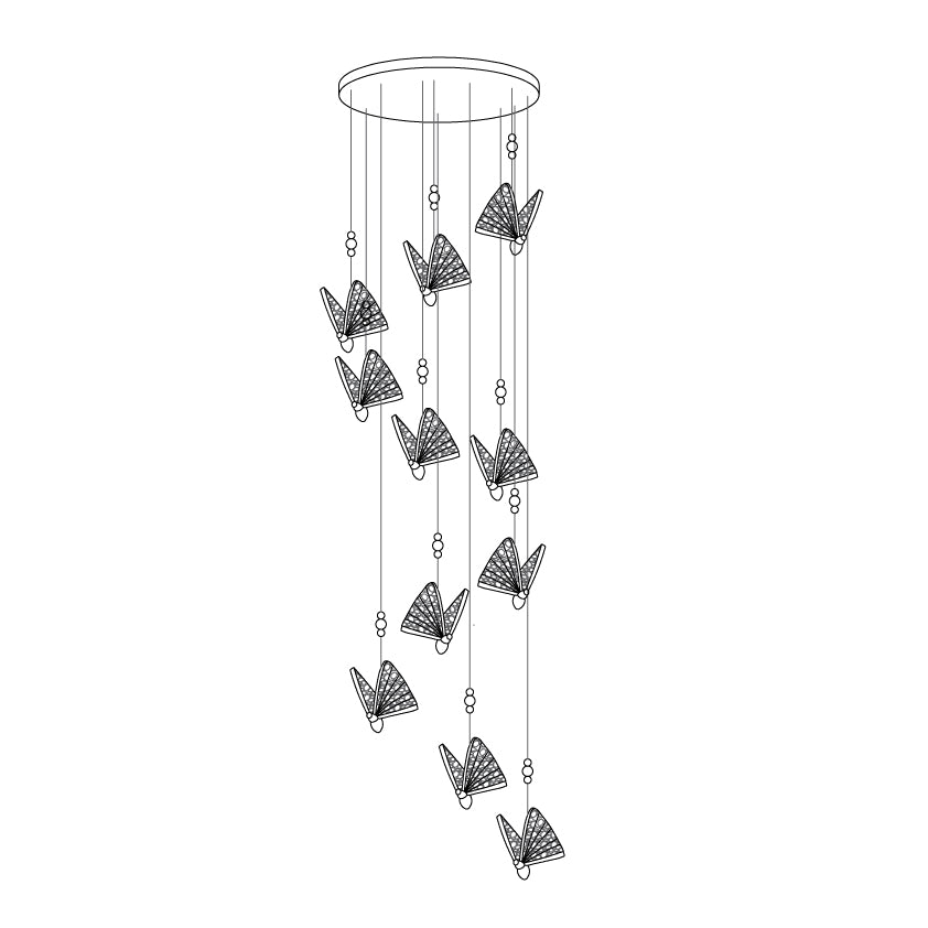 Lunora Modern Butterfly Pendant Light - Letslighting