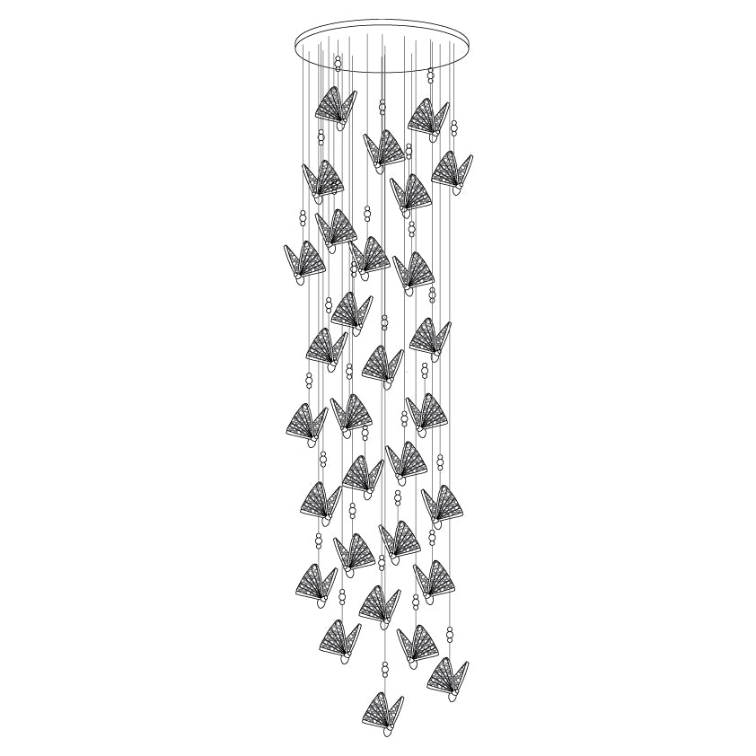 Lunora Modern Butterfly Pendant Light - Letslighting