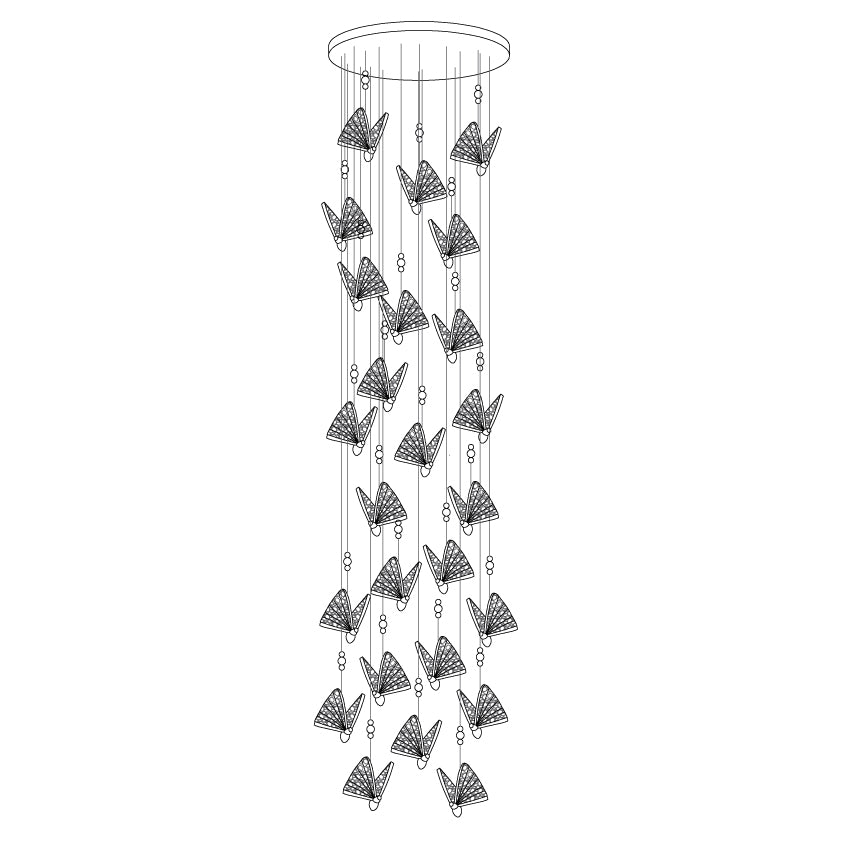 Lunora Modern Butterfly Pendant Light - Letslighting