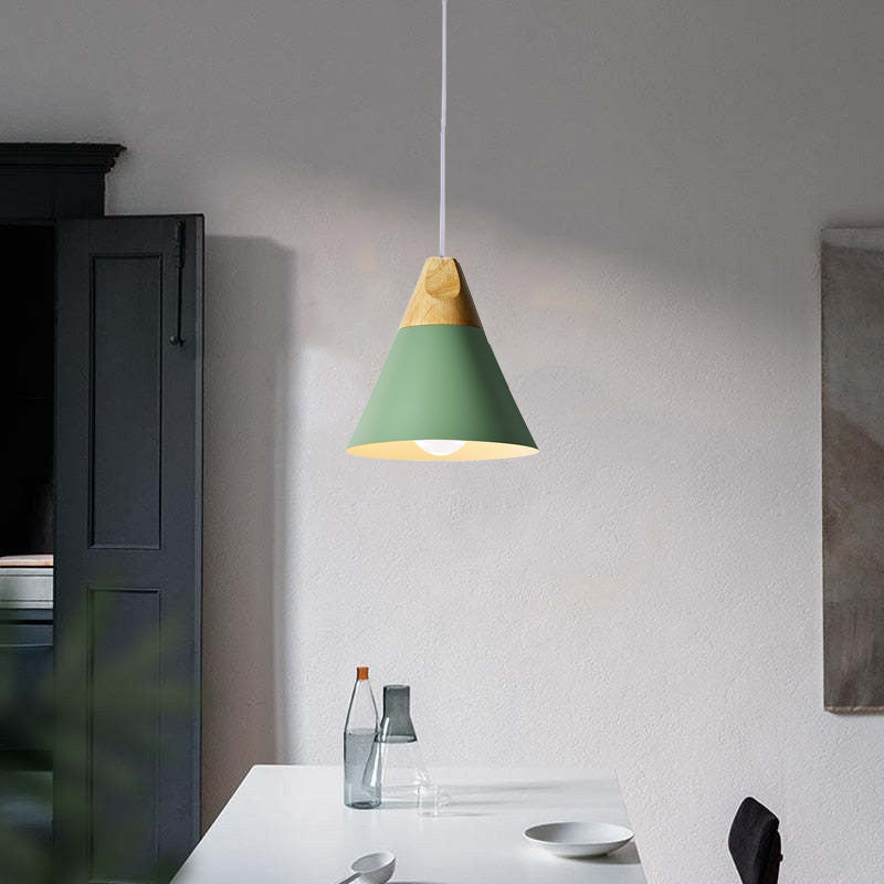 Valentina Multi-Shaped Wood And Pendant Light, 6 Colors - Letslighting