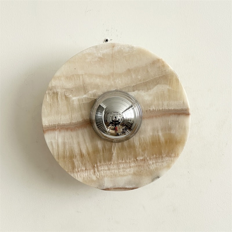 Alba Modern Minimalist Chrome Marble Wall Lamp - Letslighting