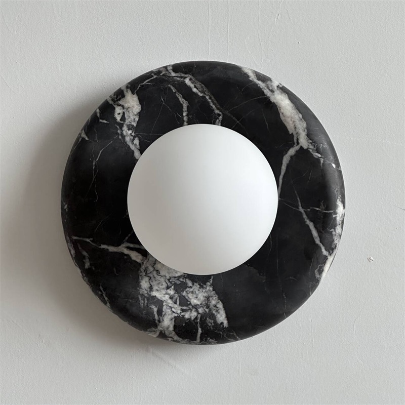 Uvinos Modern Minimalist Black Marble Sconce Wall Lamp - Letslighting