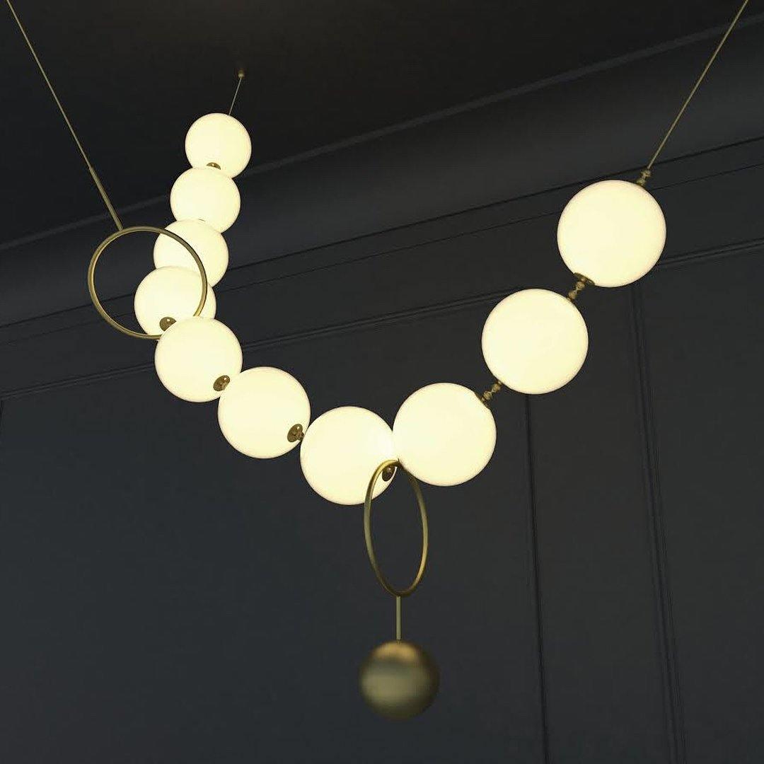 Lustra Pendant Lamp Necklace Glass - Letslighting