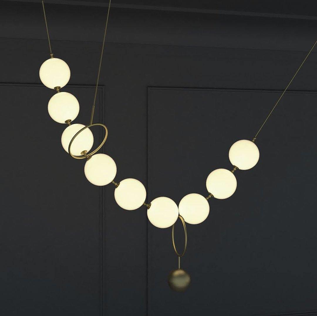 Lustra Pendant Lamp Necklace Glass - Letslighting