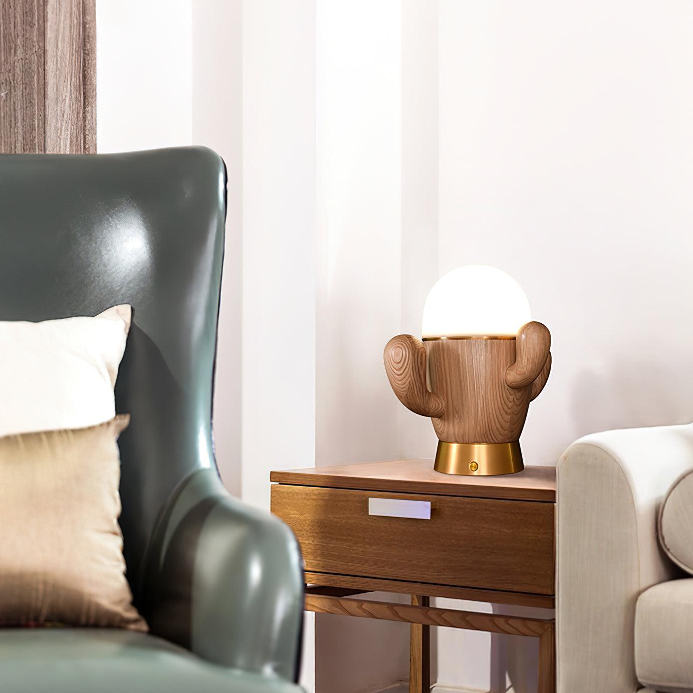 Solivice Wooden Whimsical Table Lamp - Letslighting