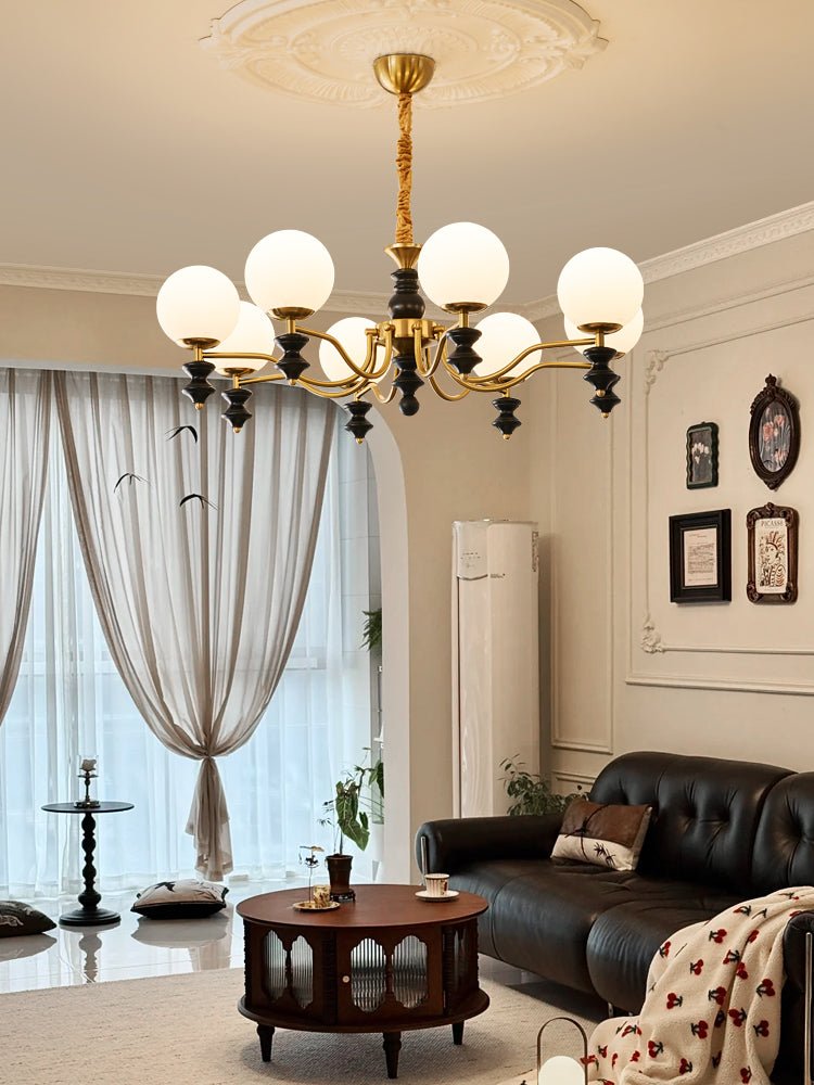 Ordore Traditional Elegance Vintage Wood Chandelier - Letslighting
