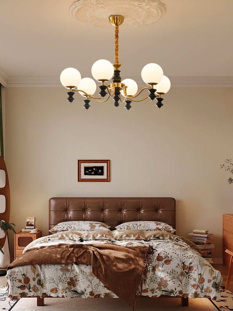 Ordore Traditional Elegance Vintage Wood Chandelier - Letslighting