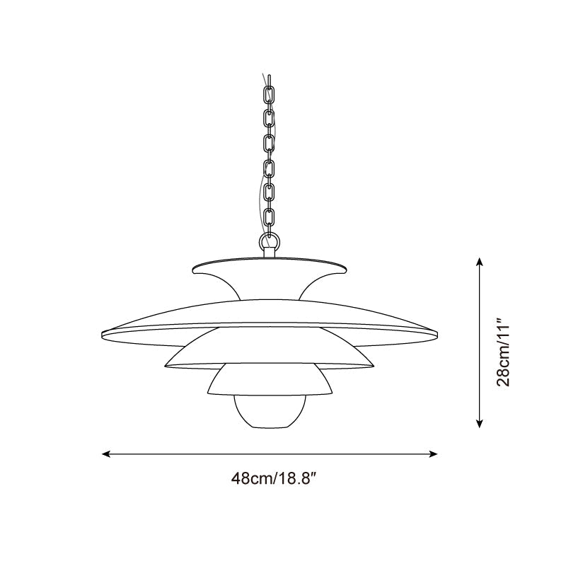 Cadenza Pendant Lamp Ripple Glass Layers - Letslighting