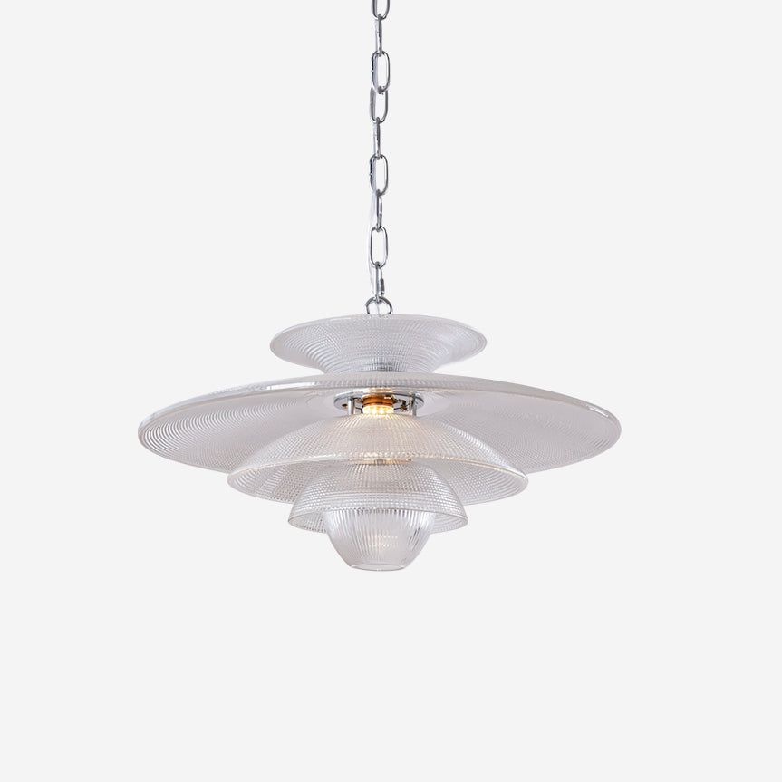 Cadenza Pendant Lamp Ripple Glass Layers - Letslighting