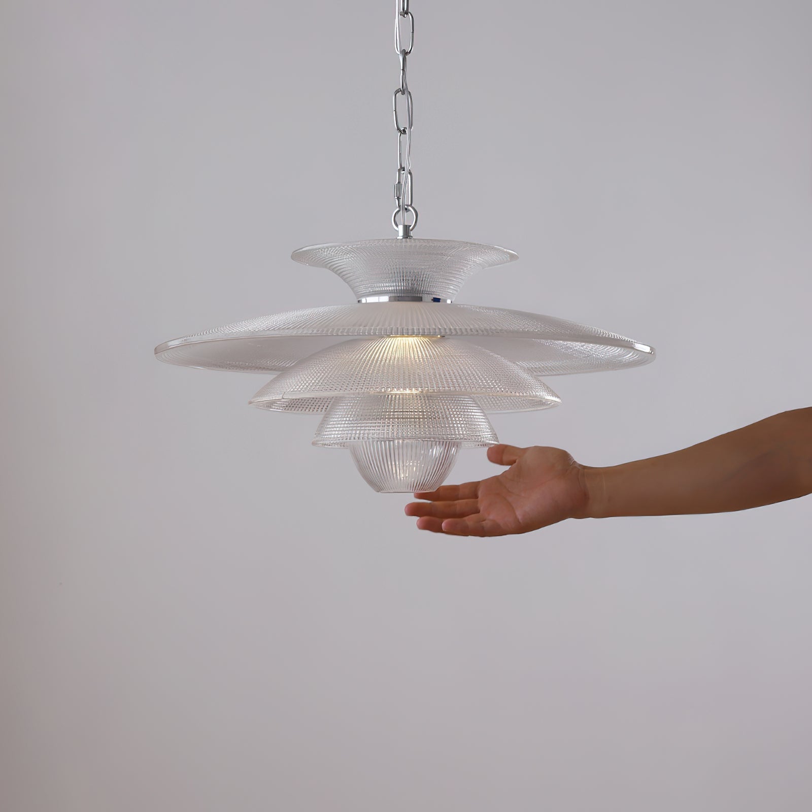 Cadenza Pendant Lamp Ripple Glass Layers - Letslighting