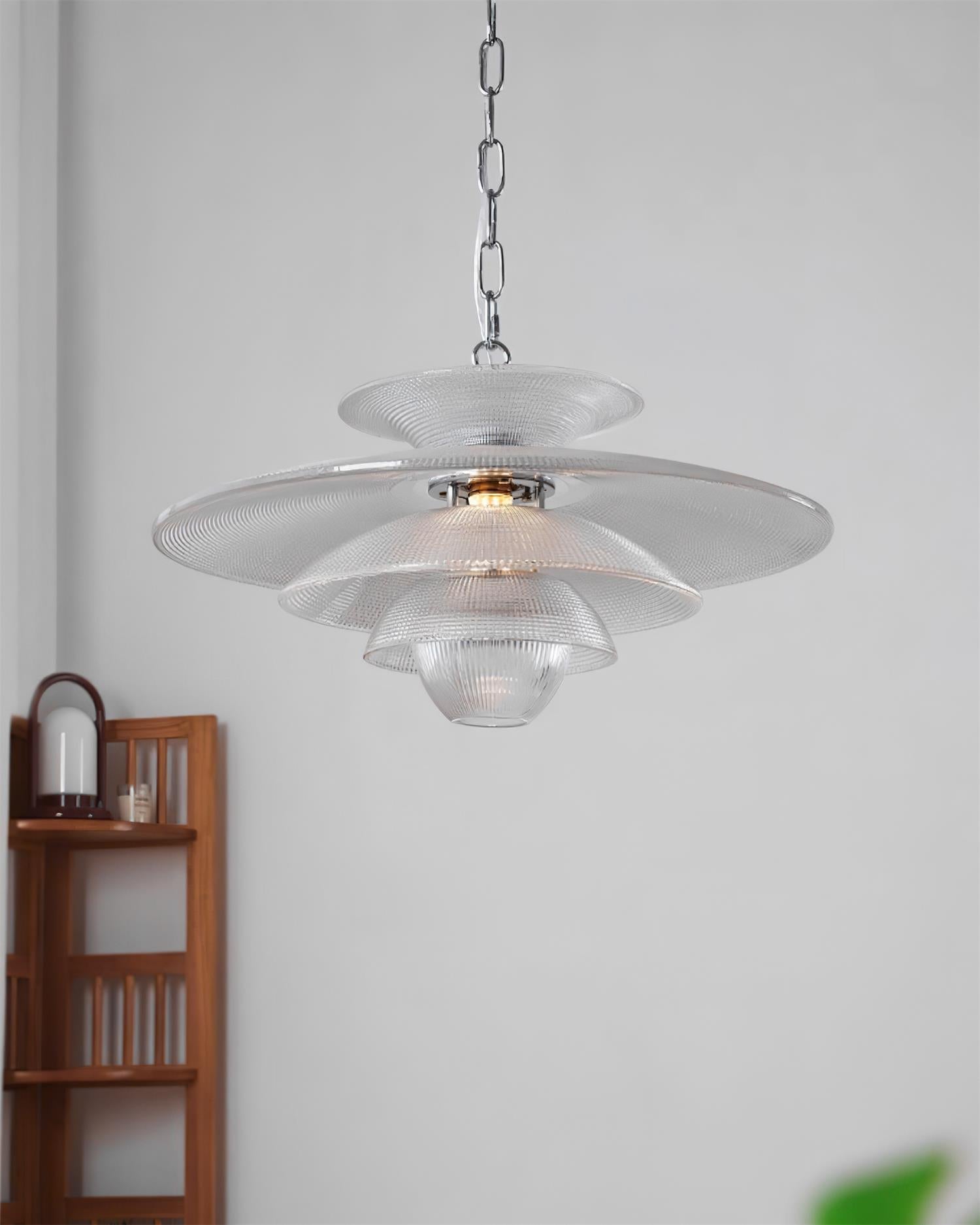 Cadenza Pendant Lamp Ripple Glass Layers - Letslighting