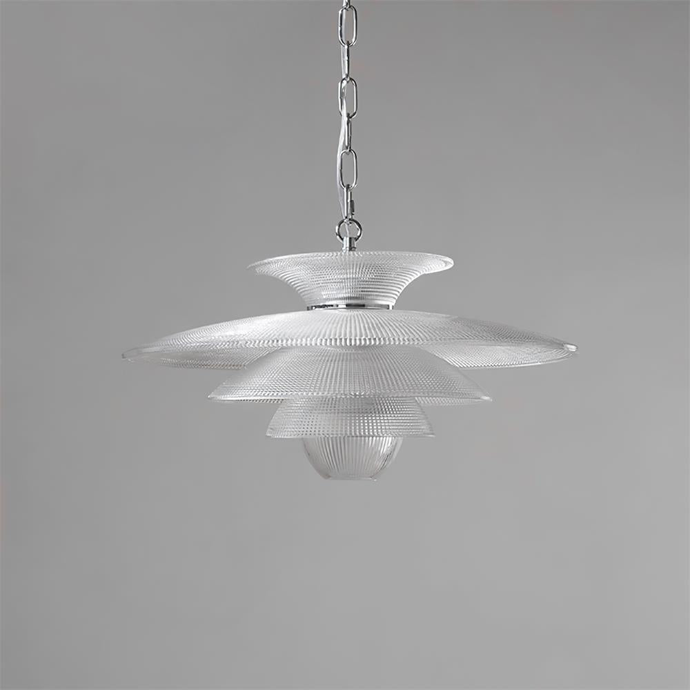 Cadenza Pendant Lamp Ripple Glass Layers - Letslighting