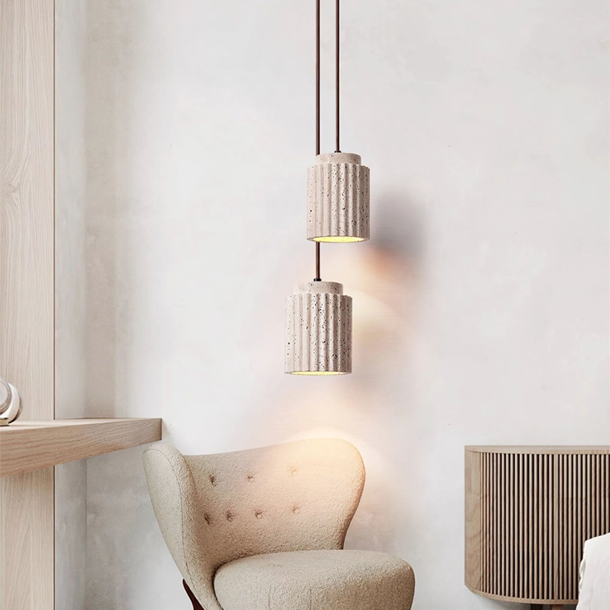 Mysolel Travertine Pendant Light