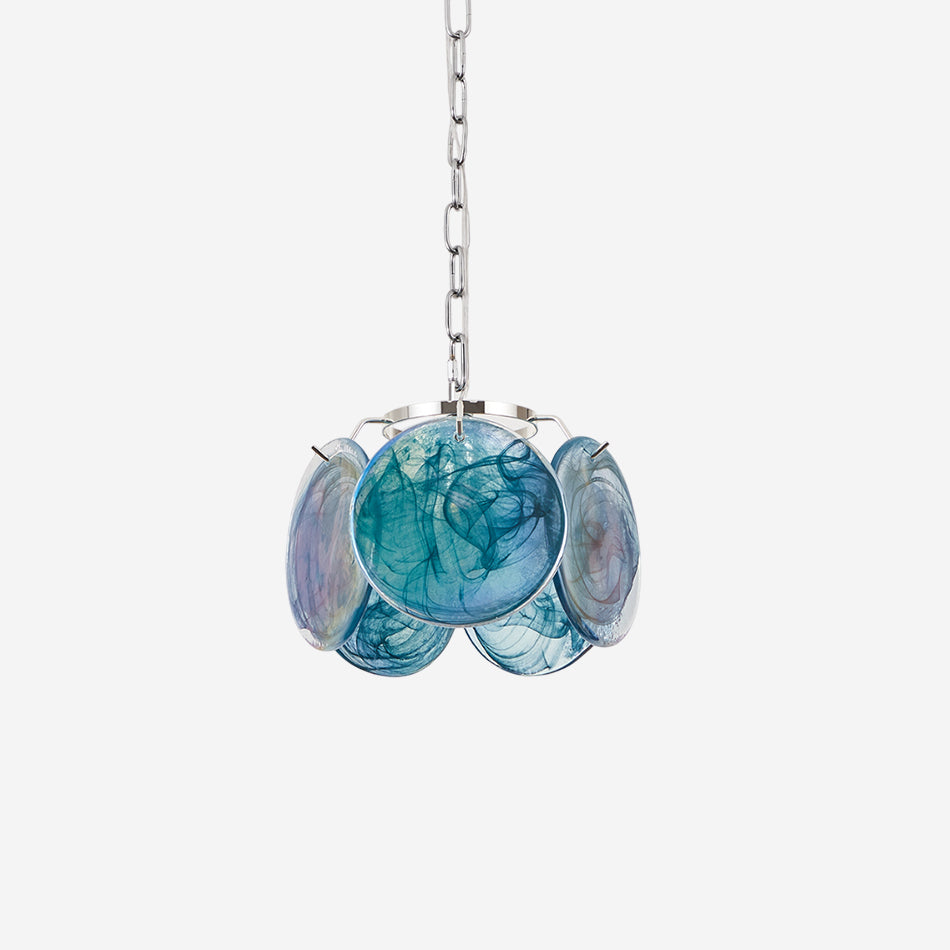Caelina Pendant Lamp Swirling Glass Discs - Letslighting