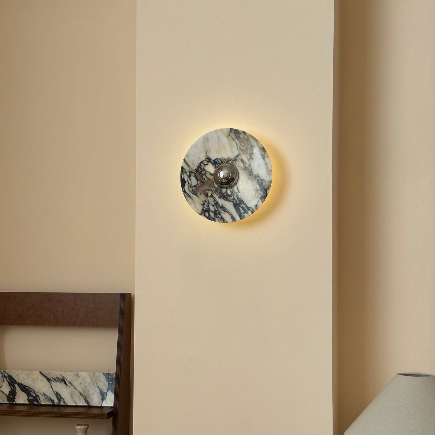 Alter Modern Minimalist Round Marble Sconce Wall Lamp - Letslighting