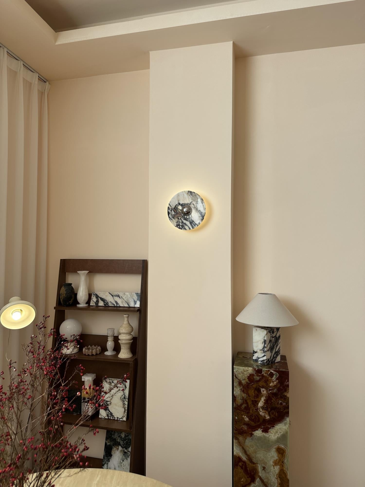 Alter Modern Minimalist Round Marble Sconce Wall Lamp - Letslighting