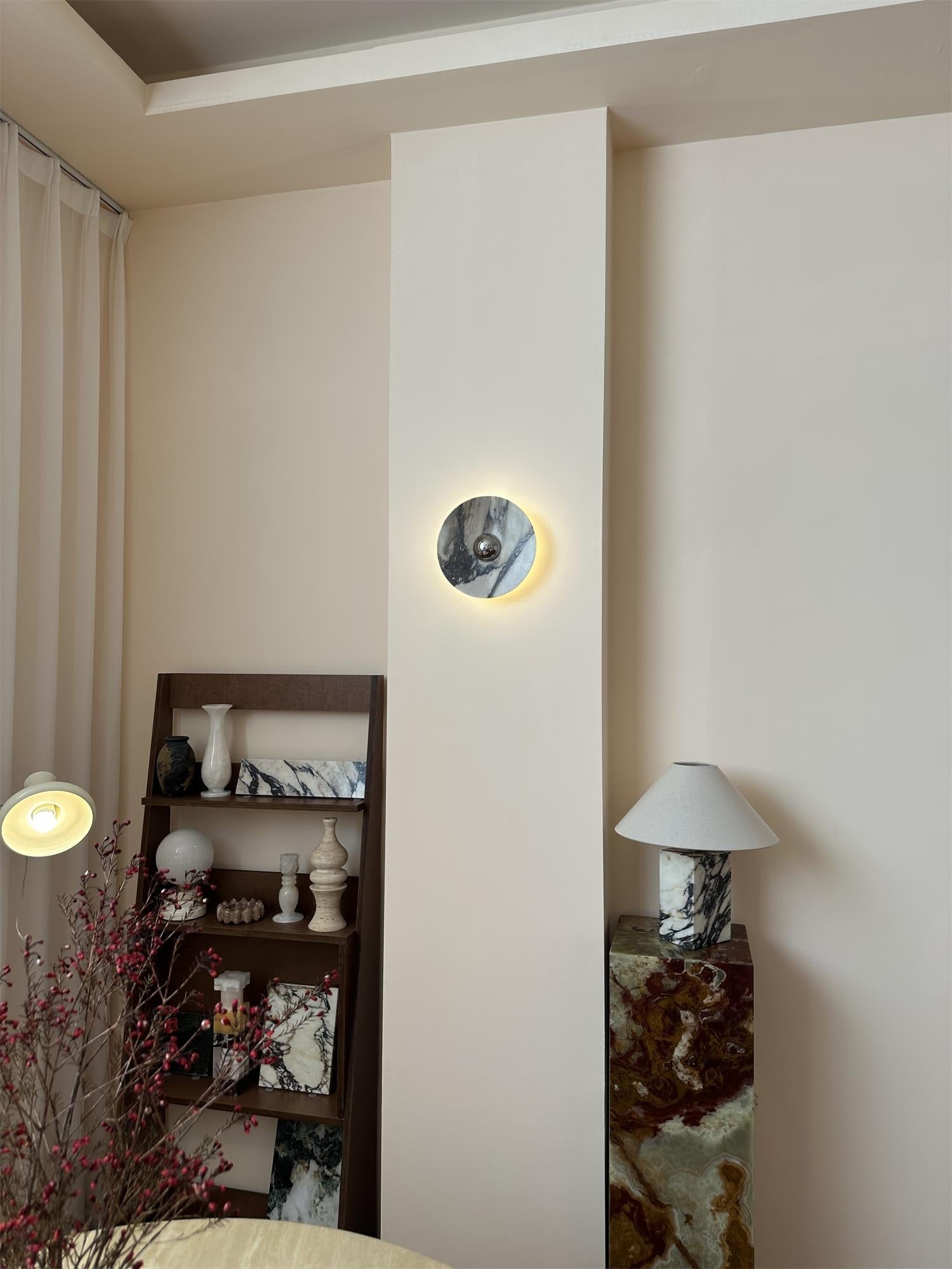 Alter Modern Minimalist Round Marble Sconce Wall Lamp - Letslighting