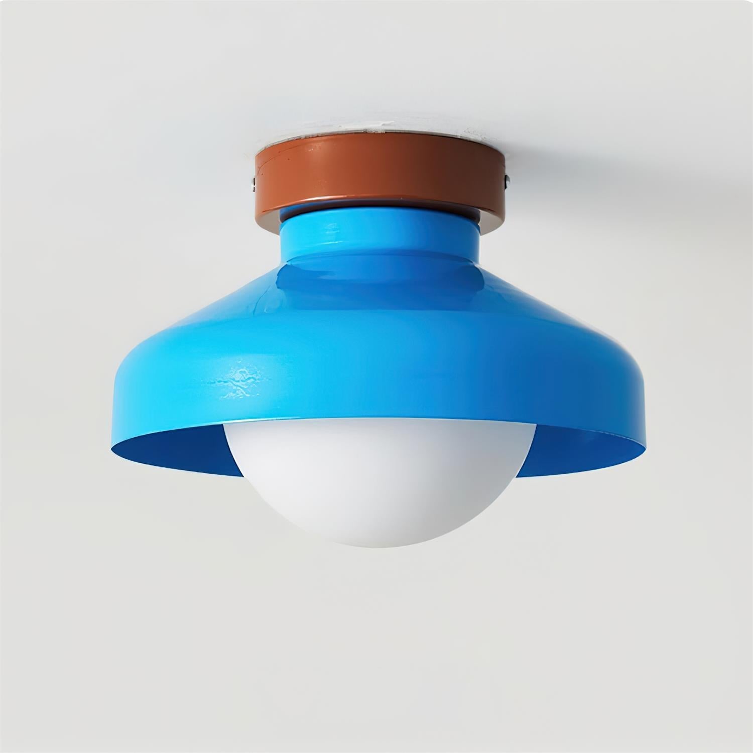 Solvane Blue Metal Flush Mount Ceiling Light - Letslighting