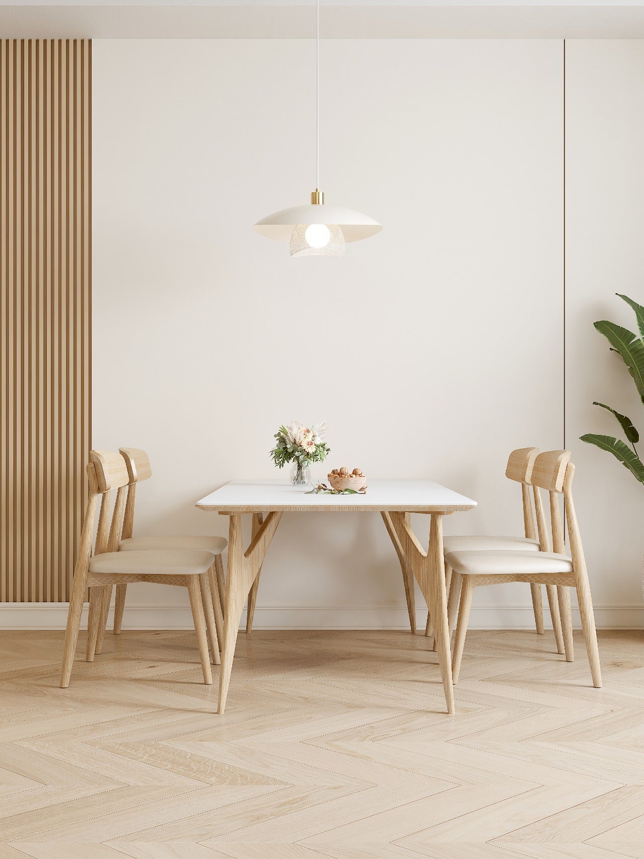 Dynam Modern Minimalist Floyd White Pendant Lamp - Letslighting