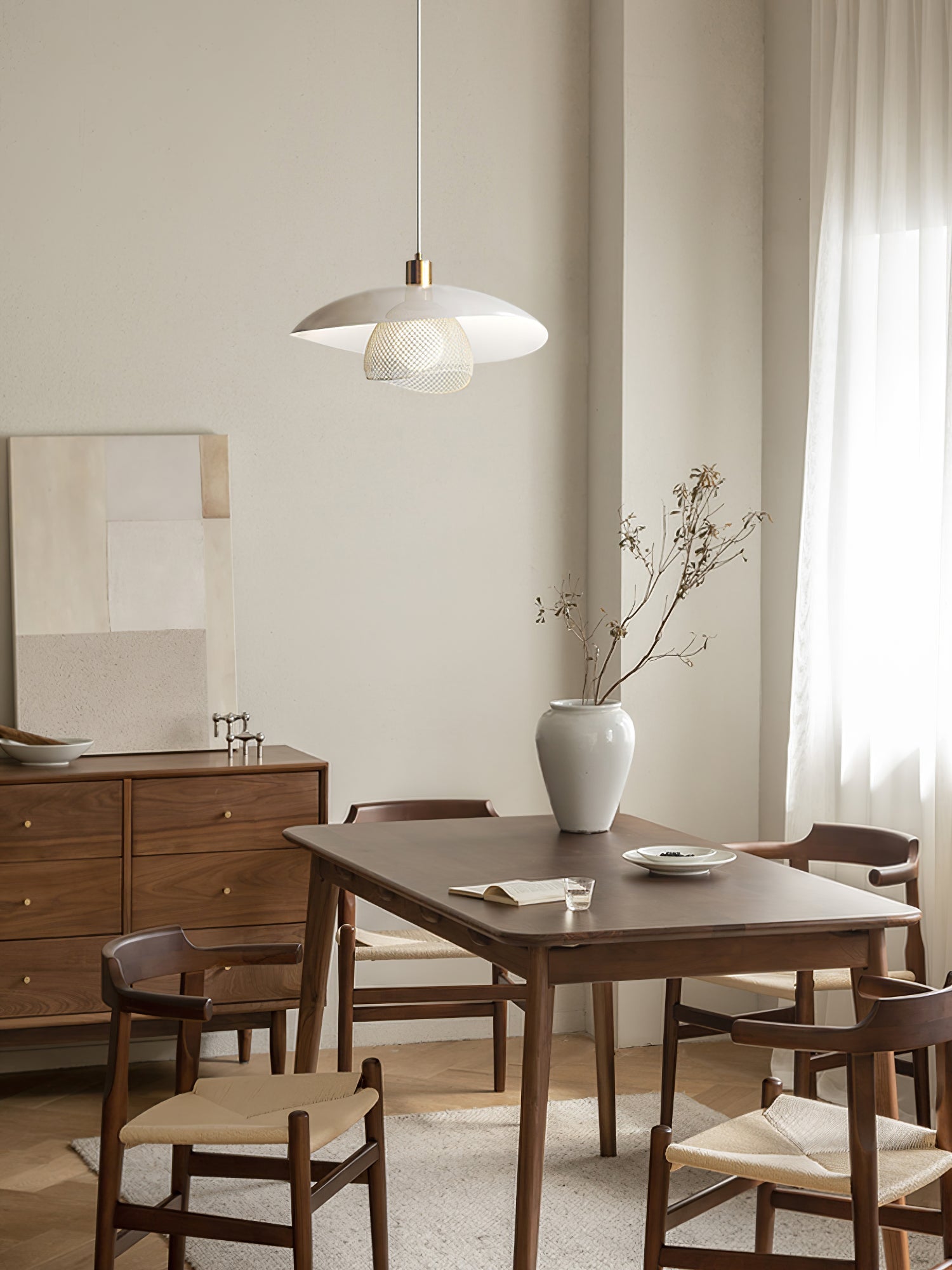Dynam Modern Minimalist Floyd White Pendant Lamp - Letslighting