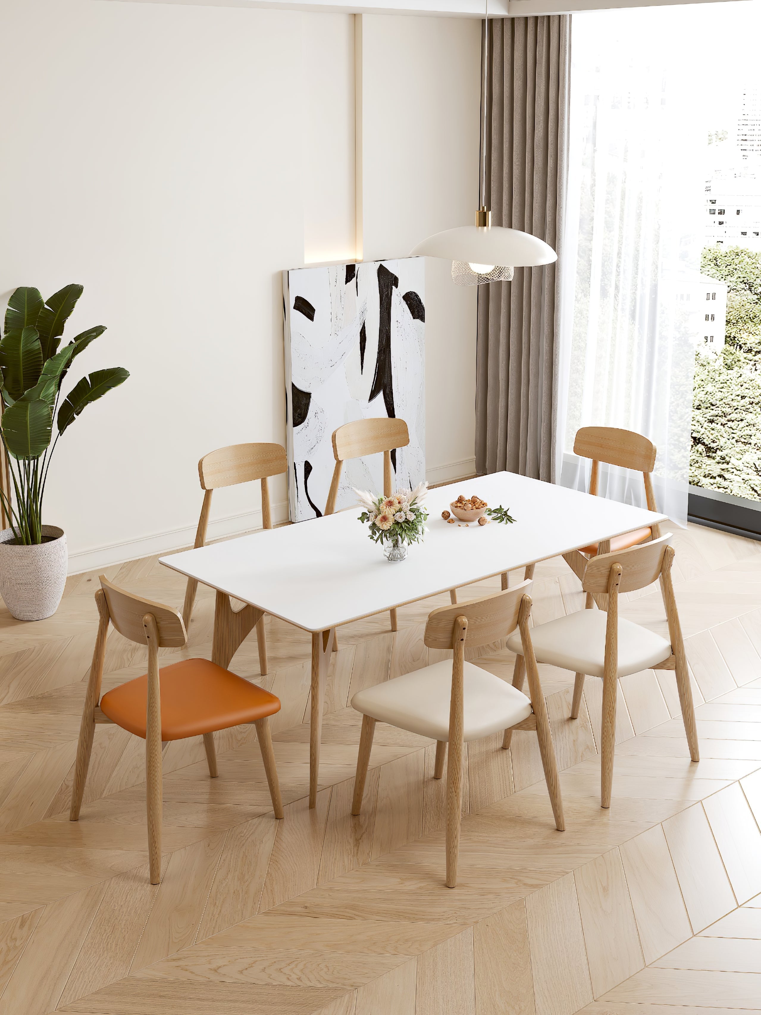 Dynam Modern Minimalist Floyd White Pendant Lamp - Letslighting