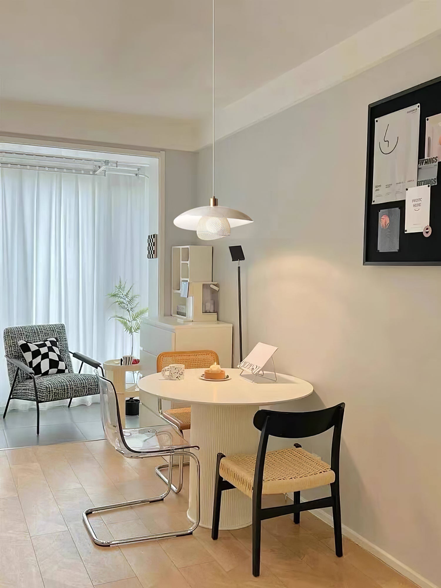 Dynam Modern Minimalist Floyd White Pendant Lamp - Letslighting