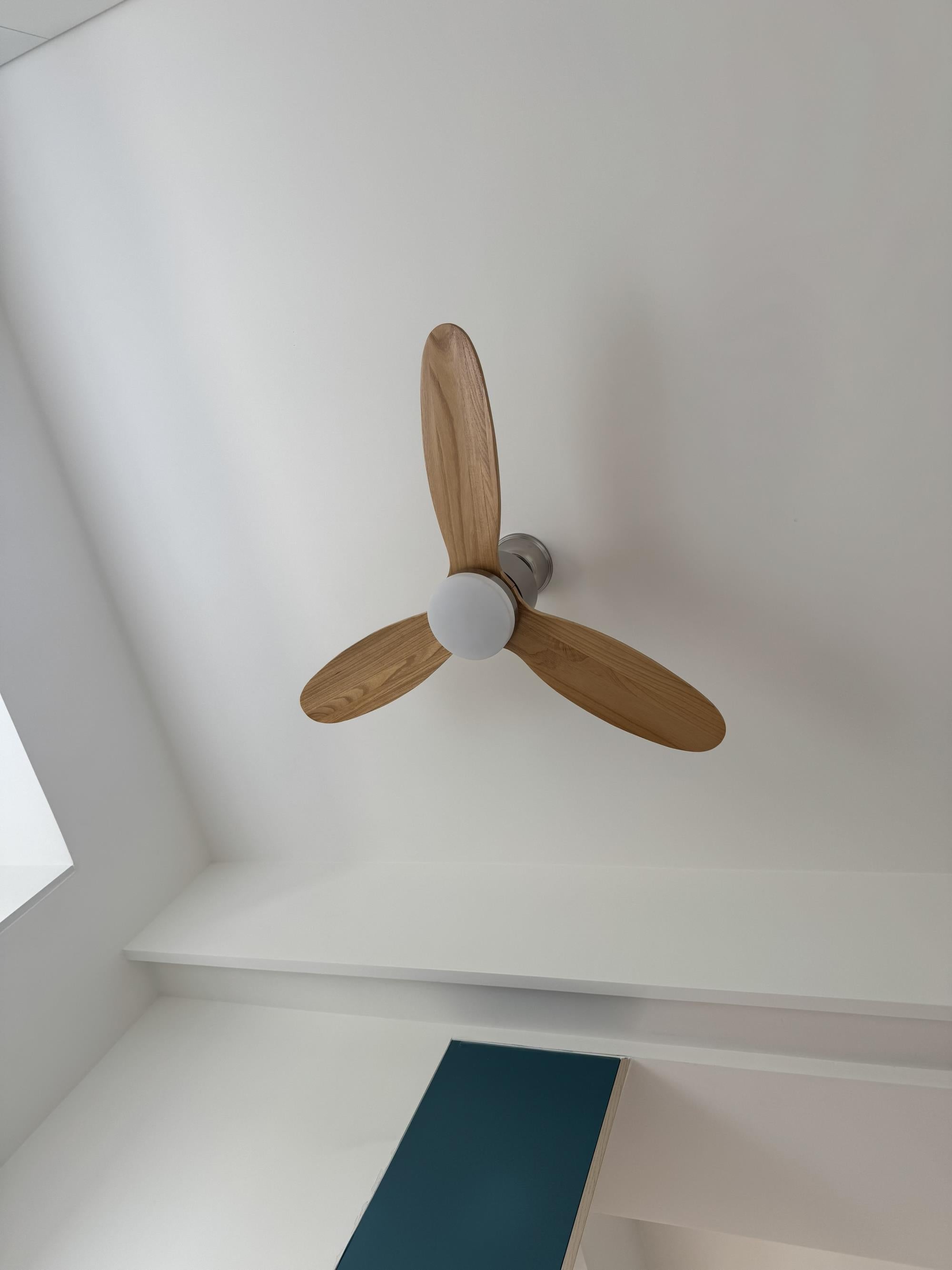 Essen Modern Minimalist Natural Wooden Acrylic Ceiling Fan Light - Letslighting