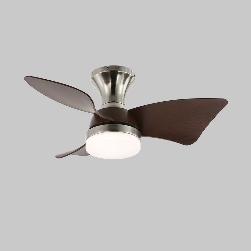 Mirella Silver Wood Ceiling Fan Light - Letslighting