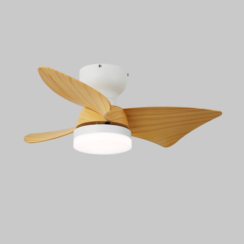Mirella Silver Wood Ceiling Fan Light - Letslighting