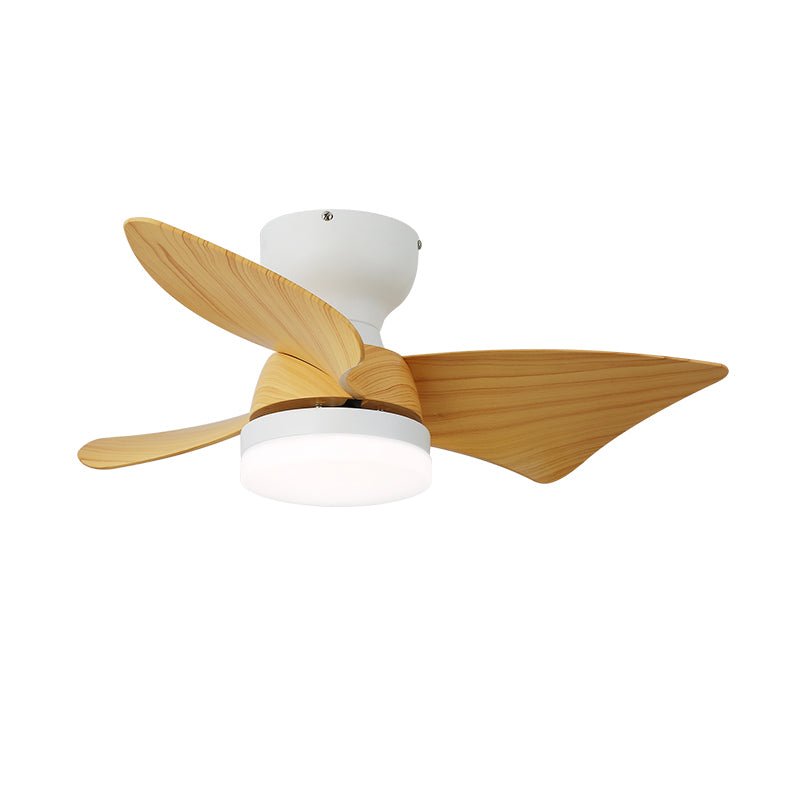 Mirella Silver Wood Ceiling Fan Light - Letslighting
