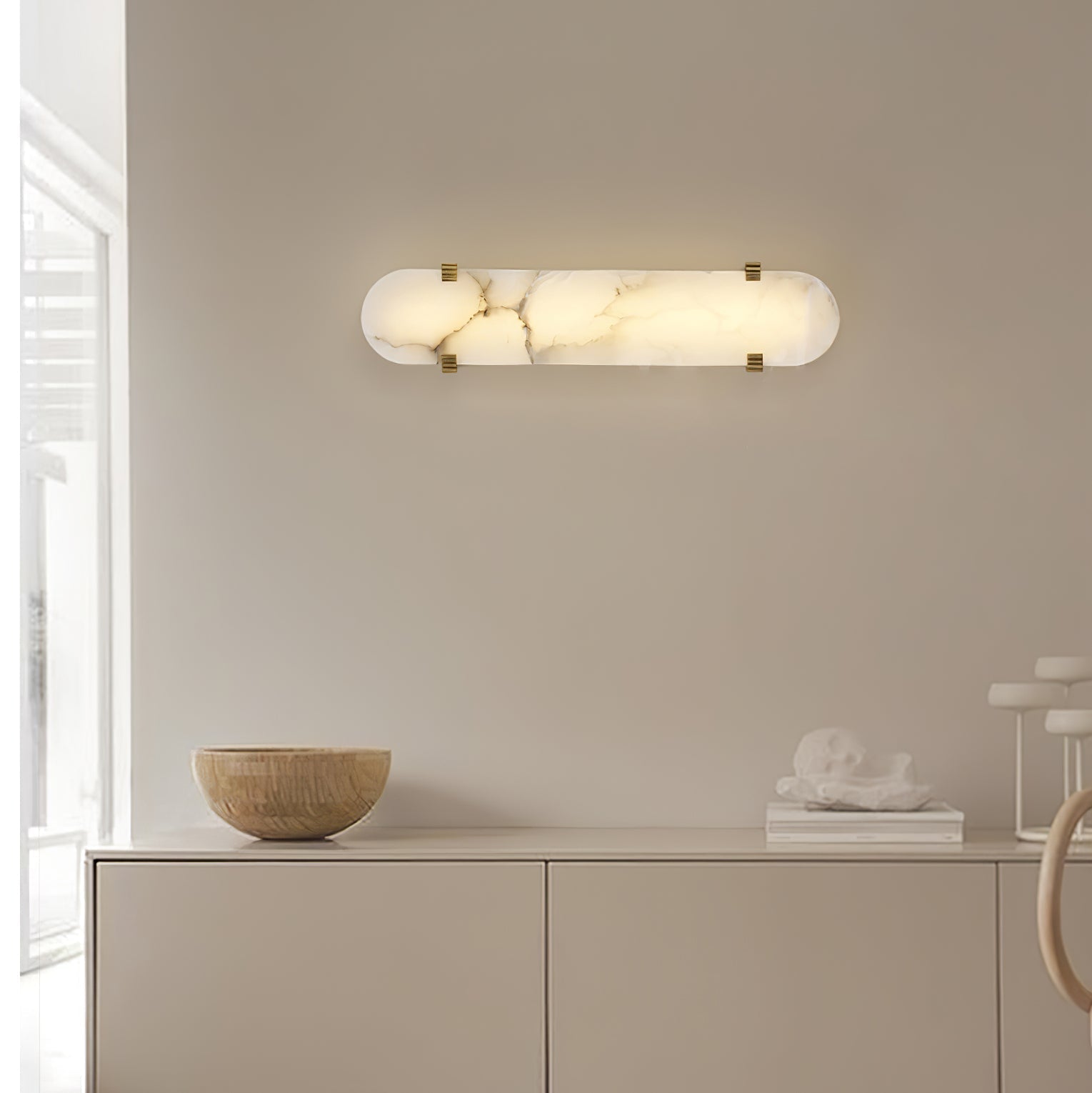 Calla Modern Alabaster Wall Light