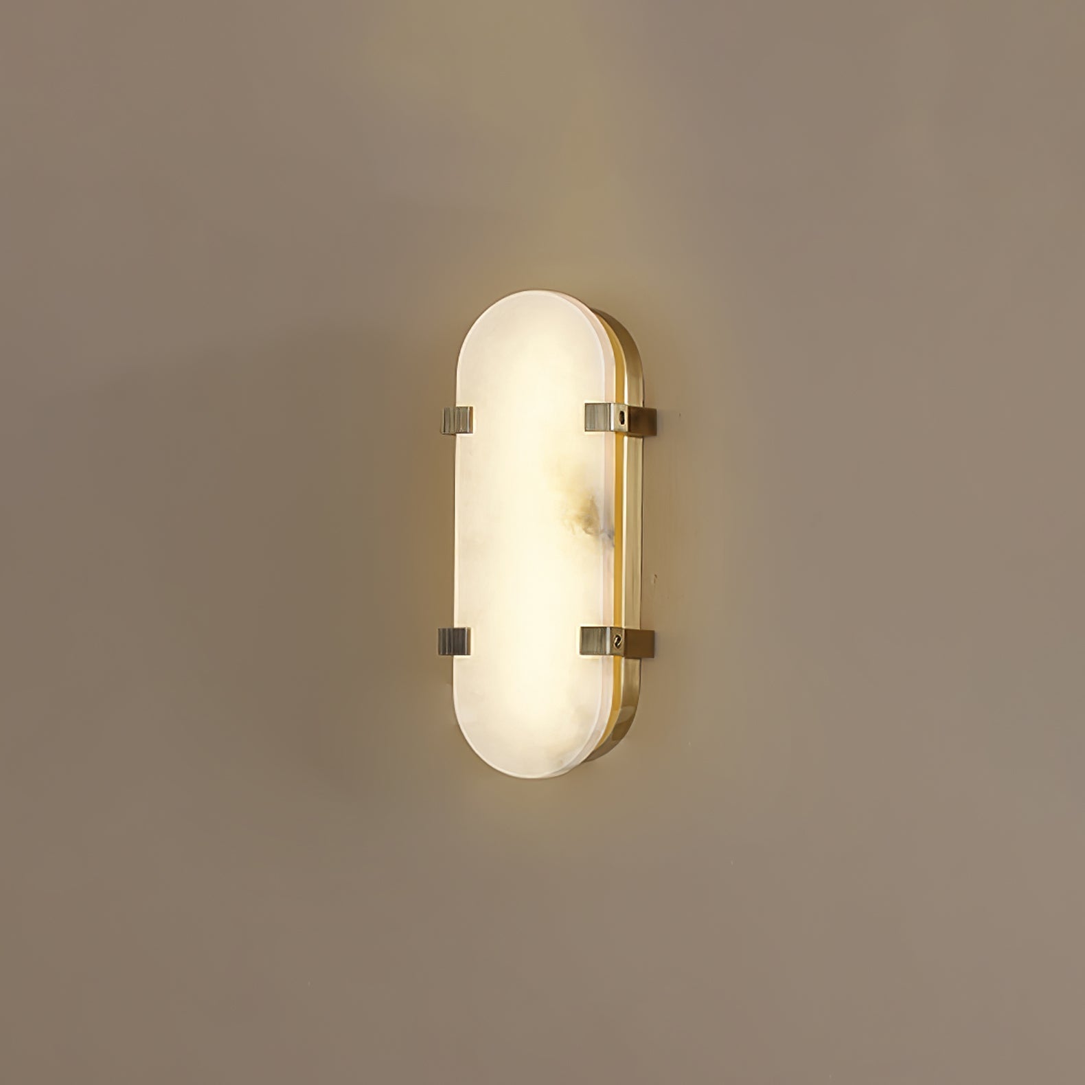 Lunaris Oval Alabaster Wall Light