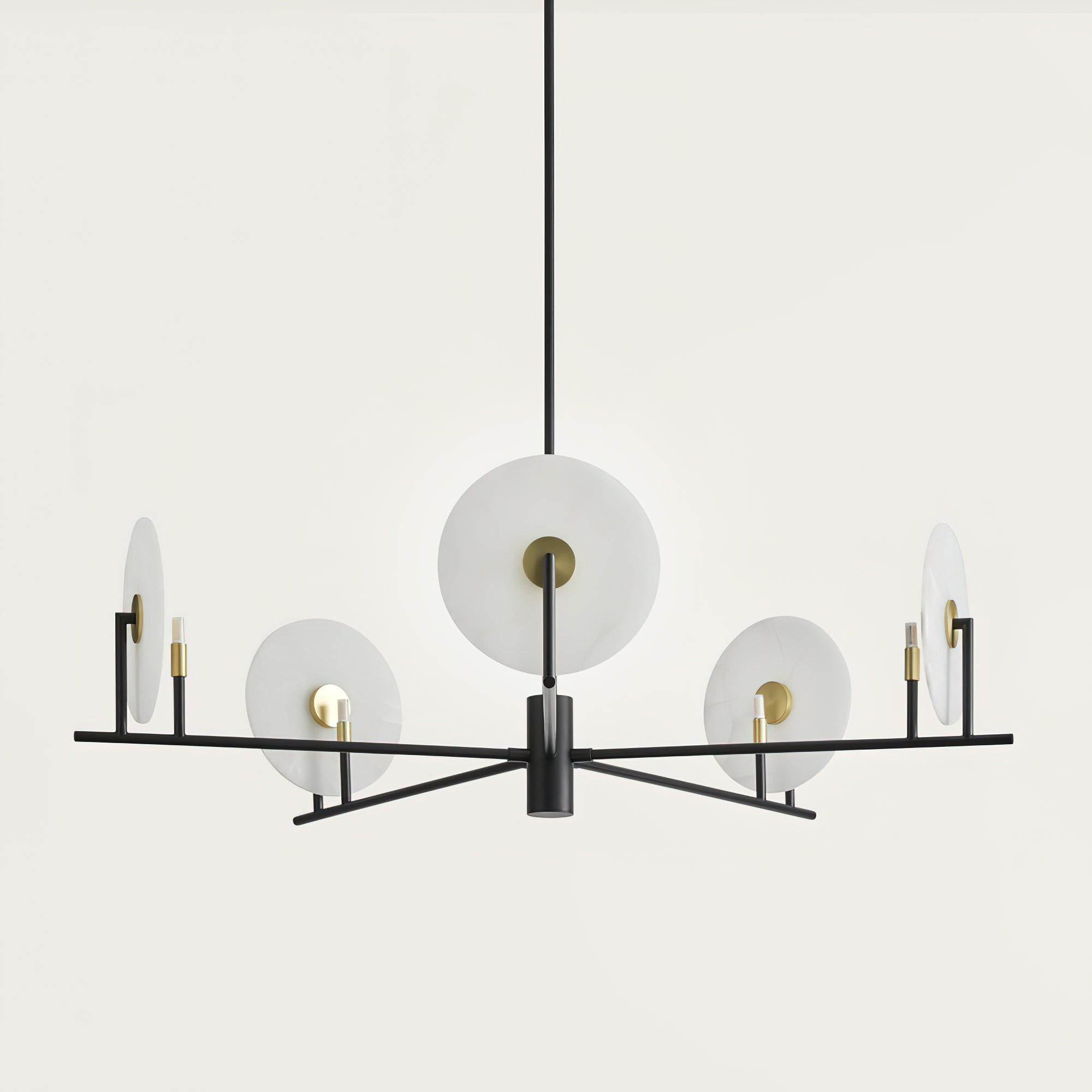 Callisto Chandelier Alabaster Moon Discs - Letslighting