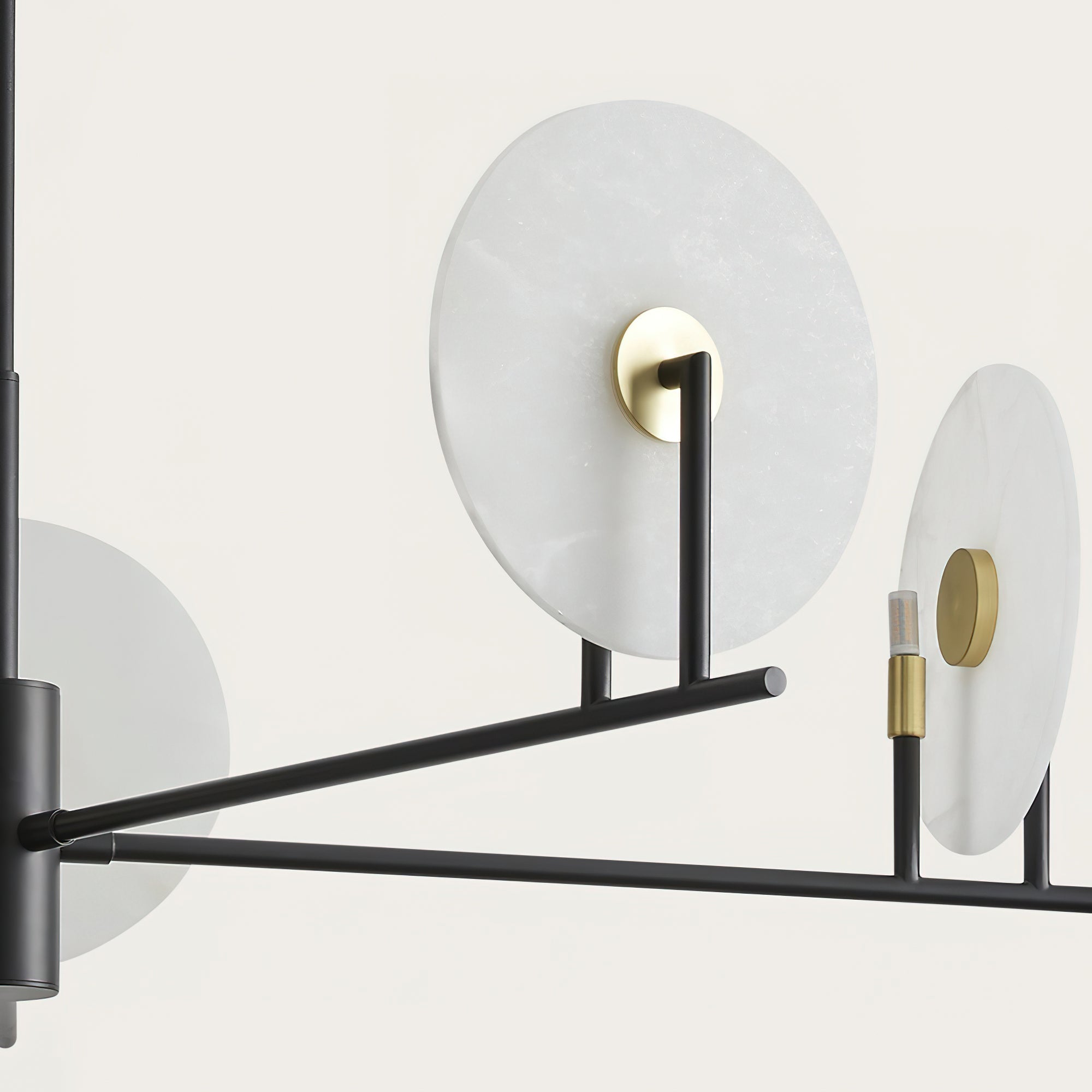 Callisto Chandelier Alabaster Moon Discs - Letslighting