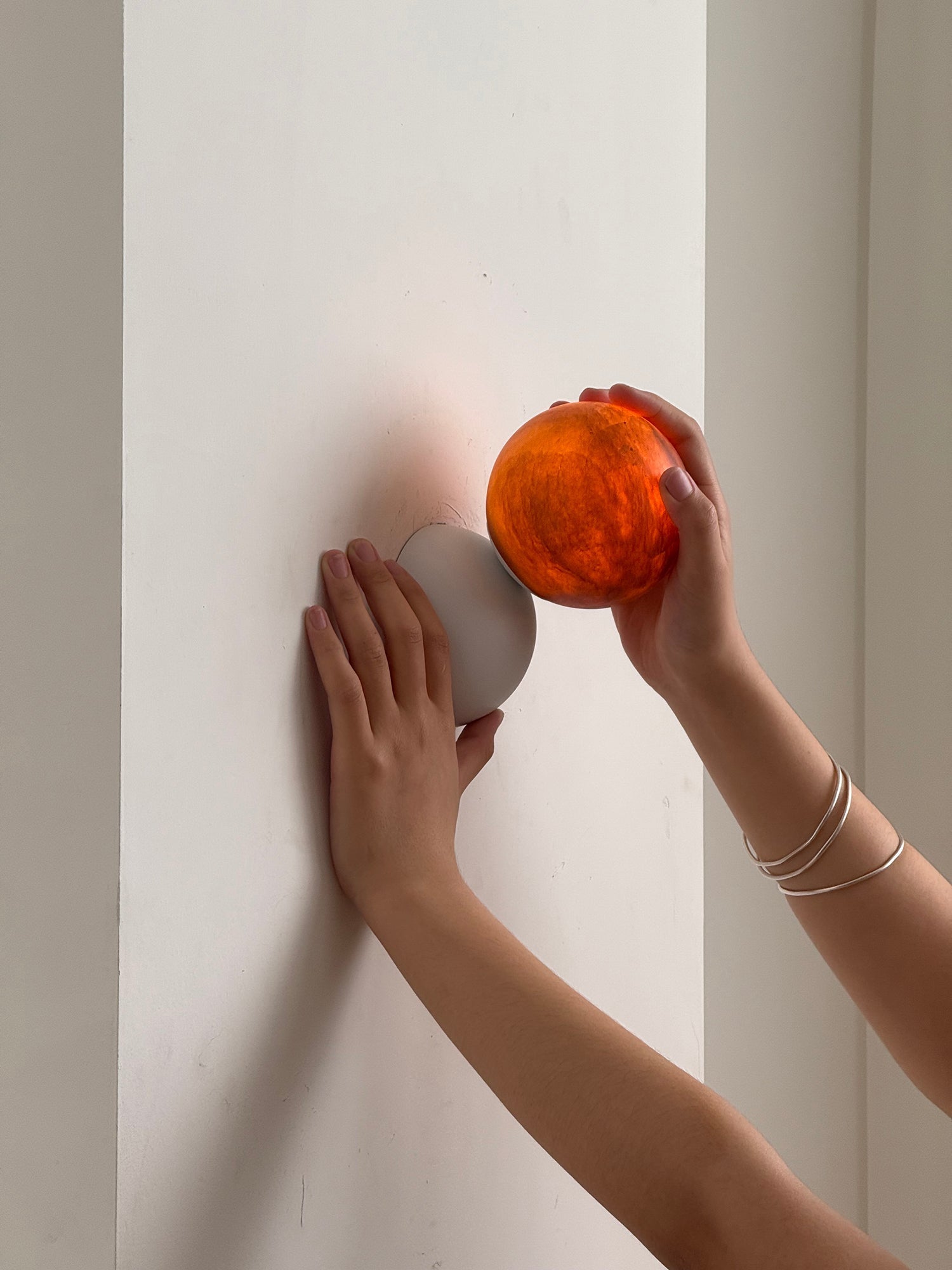 Arca Modern Minimalist Eclipse Mrable Wall Lamp - Letslighting