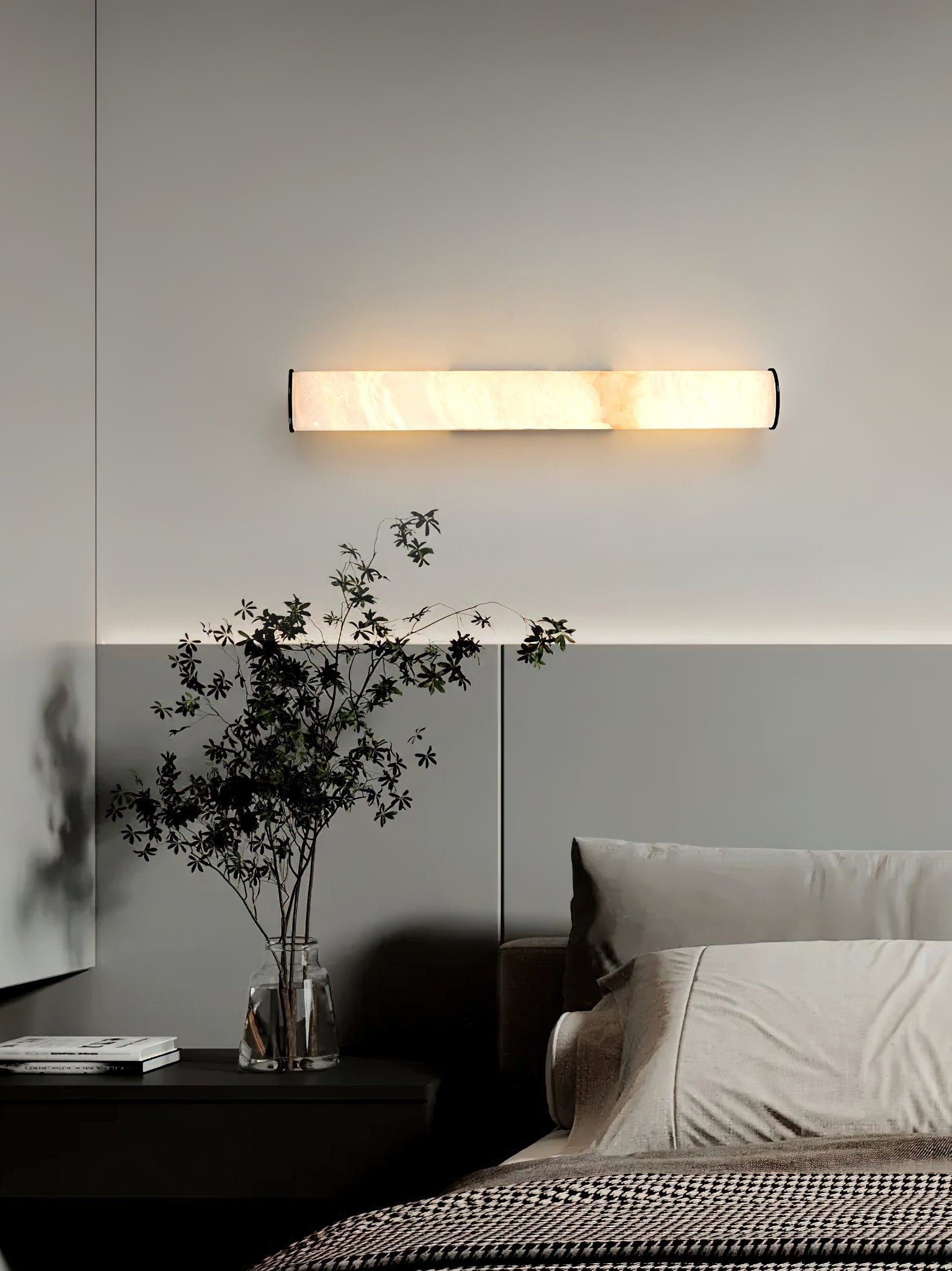 Arcus Elegance Brass Alabaster Sconce Wall Lamp - Letslighting