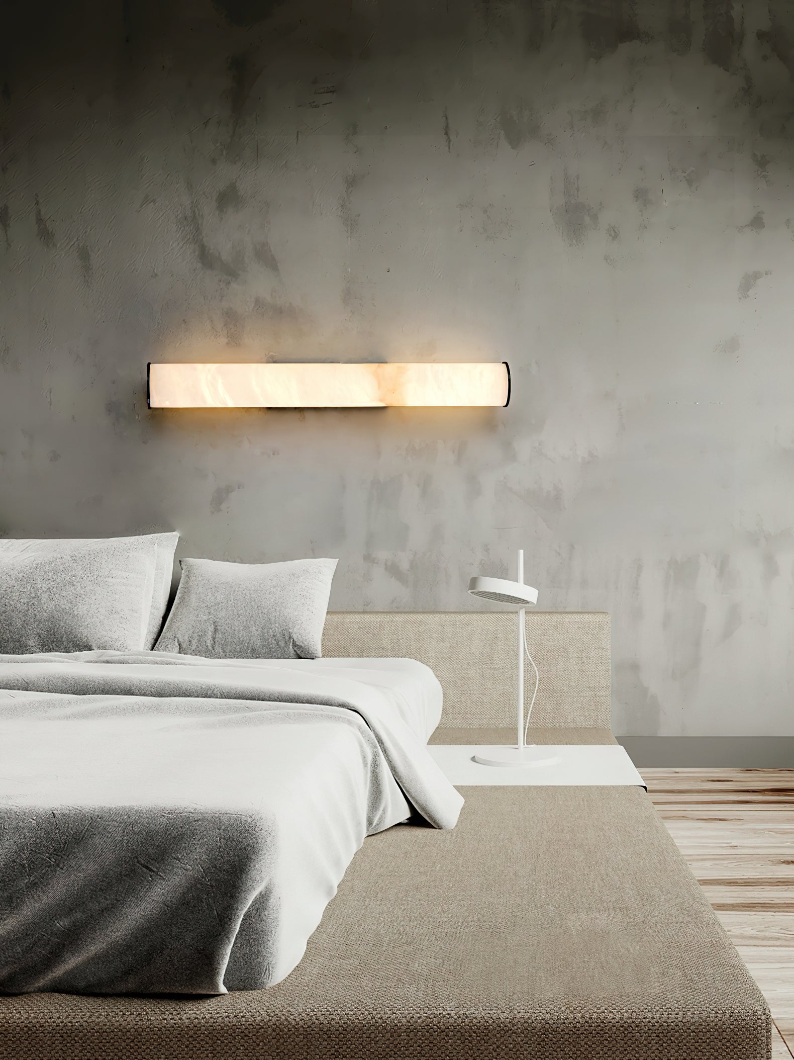 Arcus Elegance Brass Alabaster Sconce Wall Lamp - Letslighting