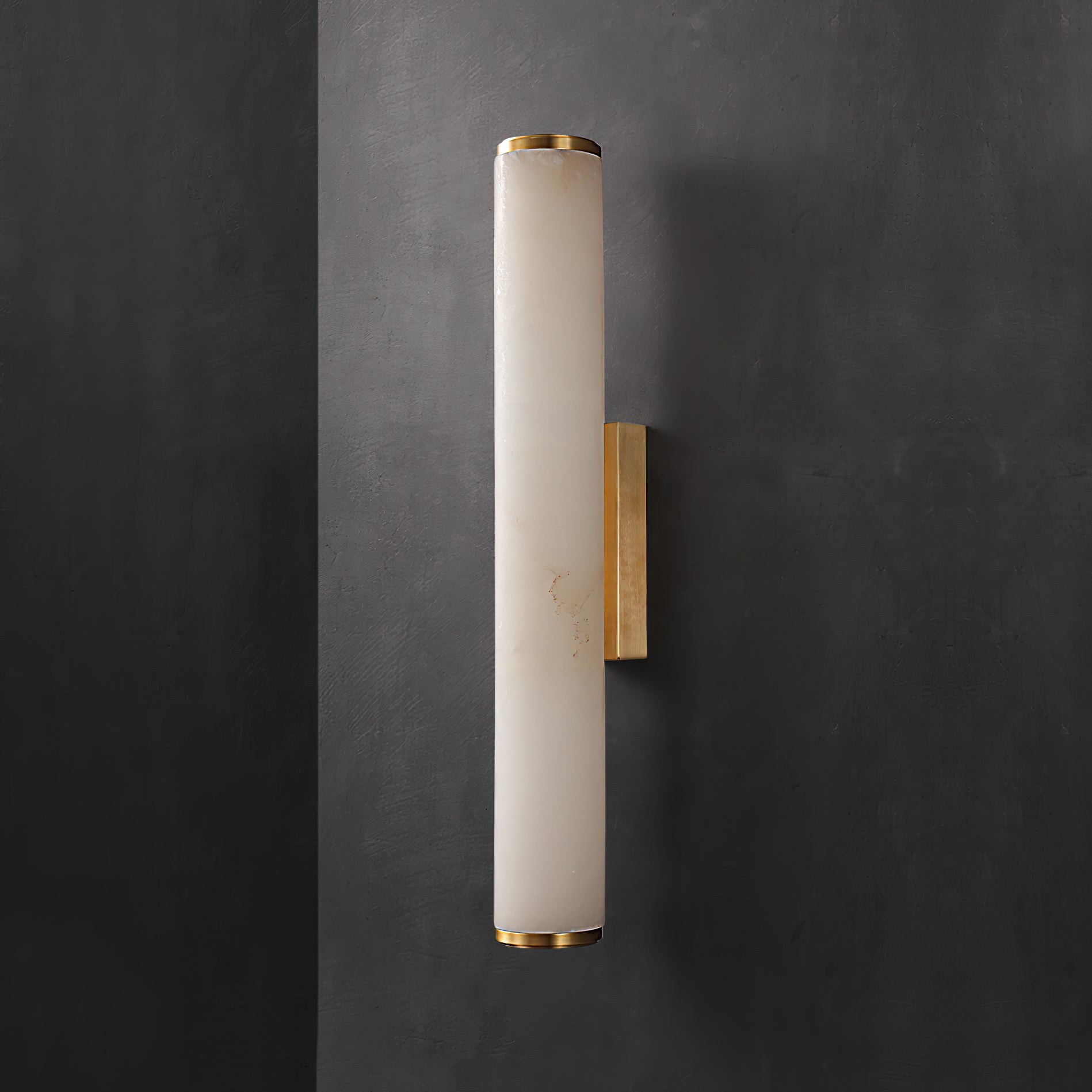 Arcus Elegance Brass Alabaster Sconce Wall Lamp - Letslighting