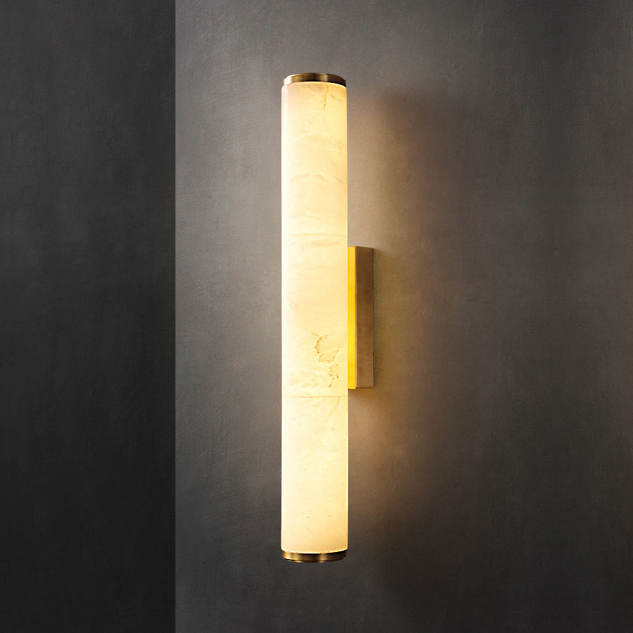 Arcus Elegance Brass Alabaster Sconce Wall Lamp - Letslighting