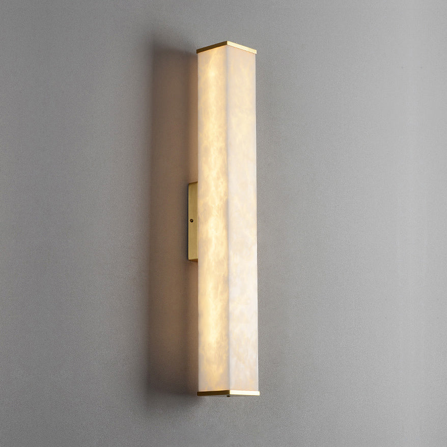 Arcus Elegance Brass Alabaster Sconce Wall Lamp - Letslighting
