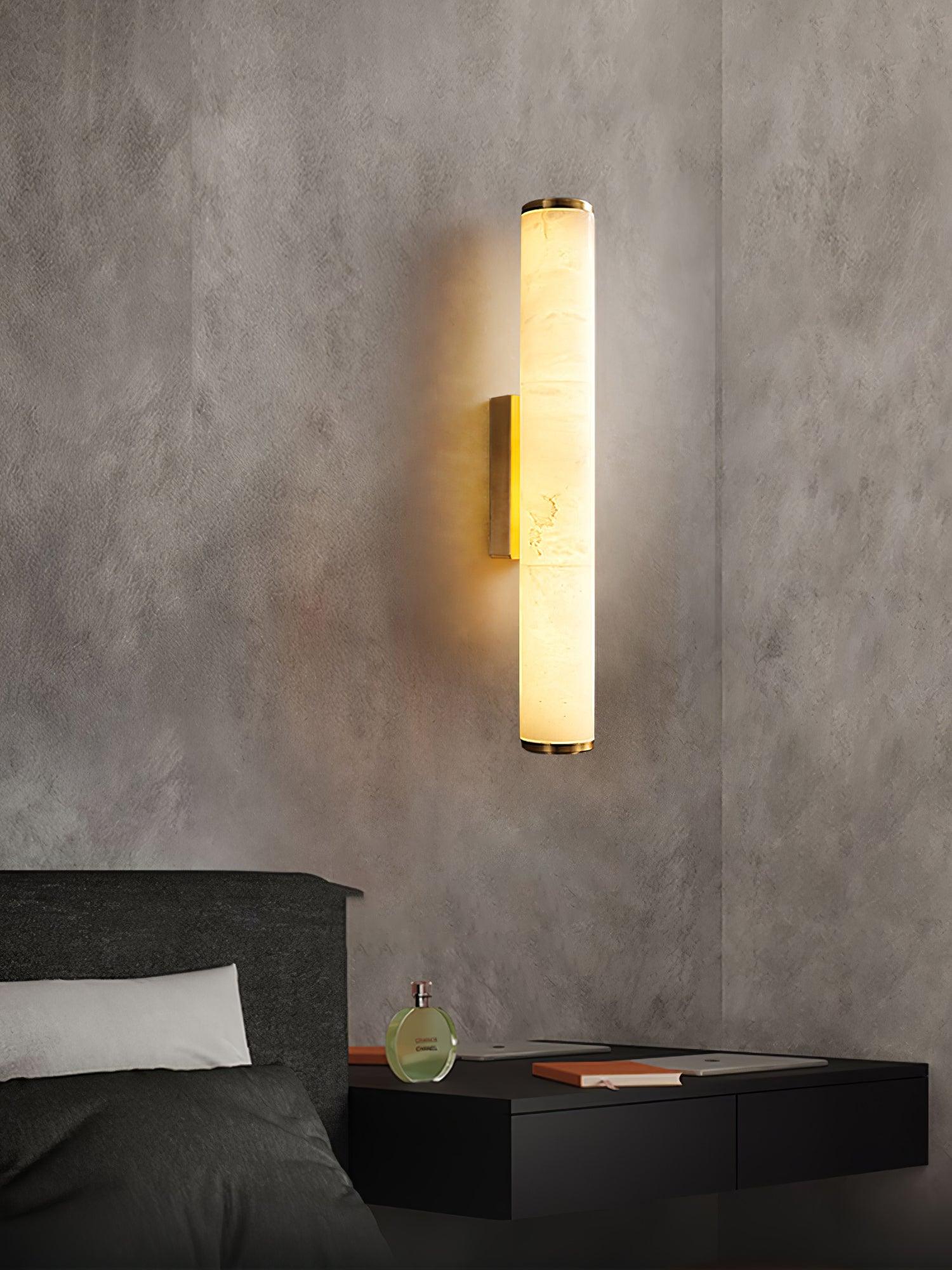 Nyvynor Rectangular Alabaster Wall Light - Letslighting