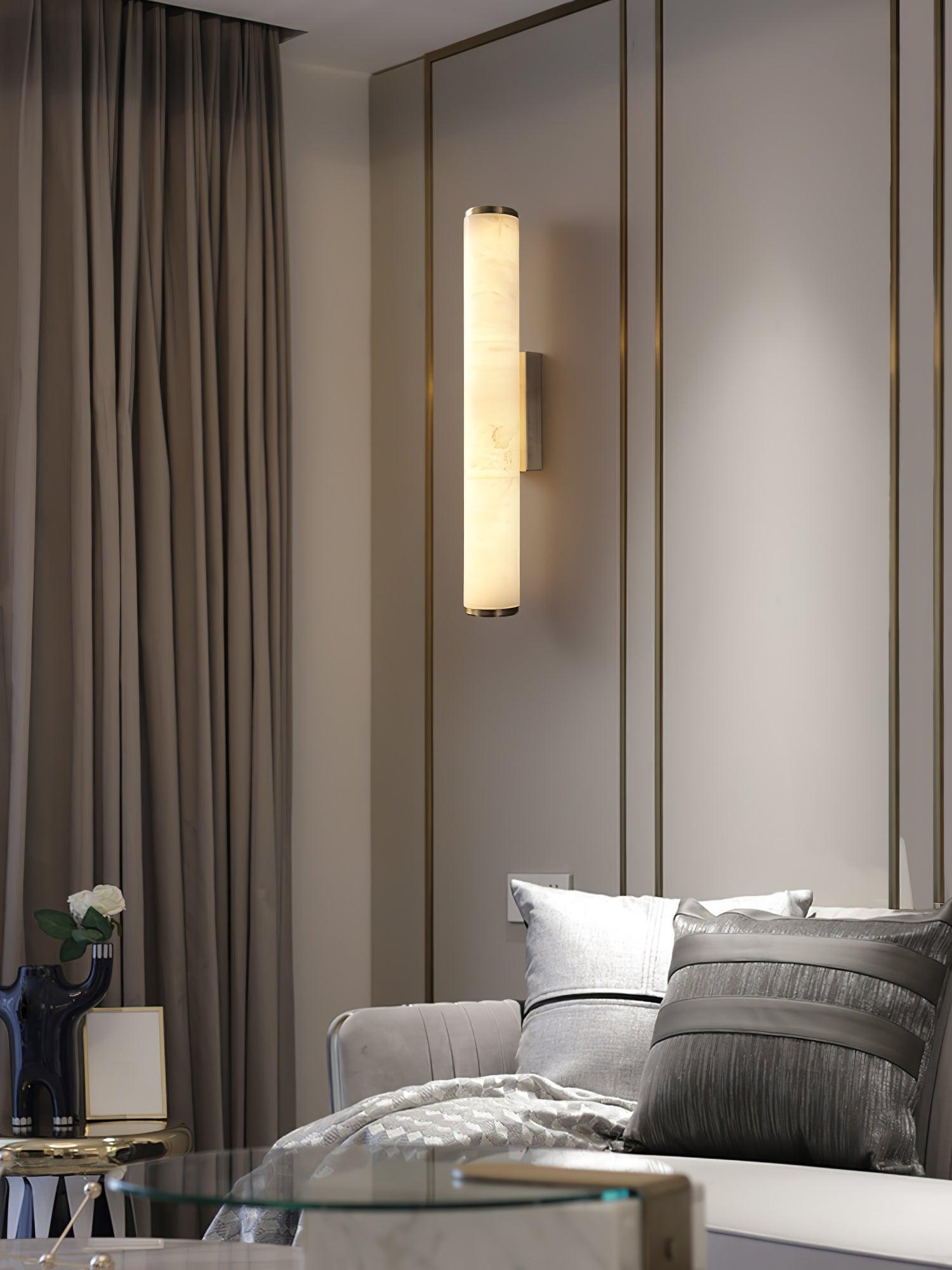 Nyvynor Rectangular Alabaster Wall Light - Letslighting